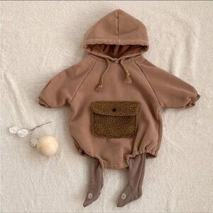 Bebe holic hoodie bubble romper 0-6m
